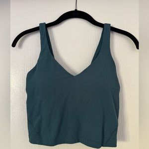 Lululemon Align Ribbed Crop Tank in Green Jasper
